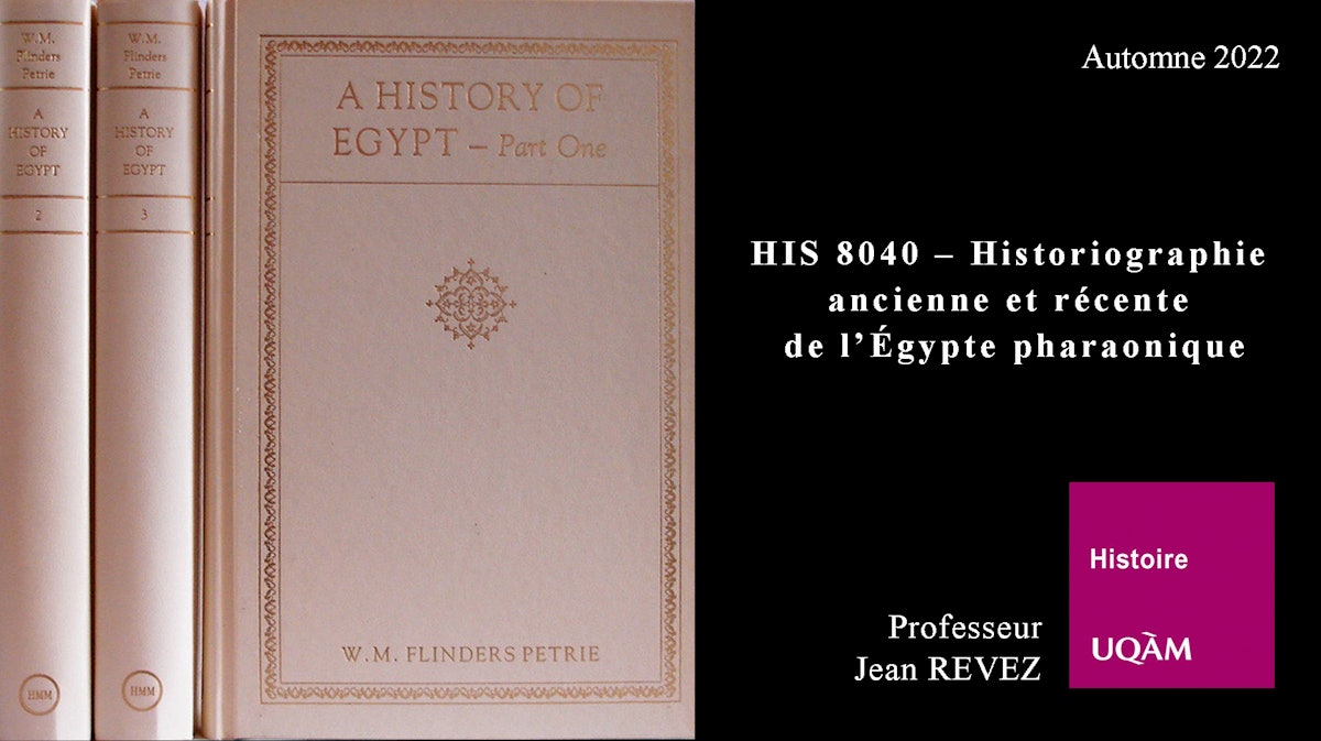 HIS 8040 – Historiographie ancienne et récente de l’Égypte pharaonique
