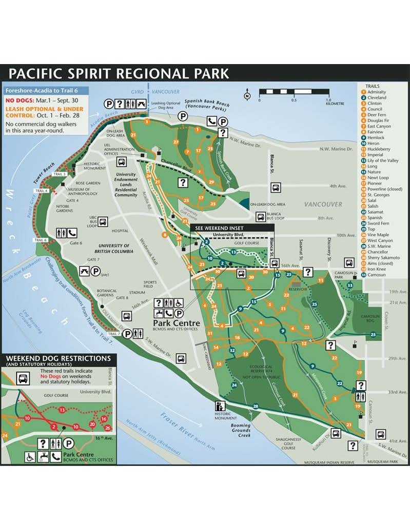 PACIFIC SPIRIT PARK TRAIL MAP